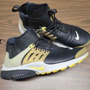 Nike Air Presto Mid Utility 'Black Yellow Streak'